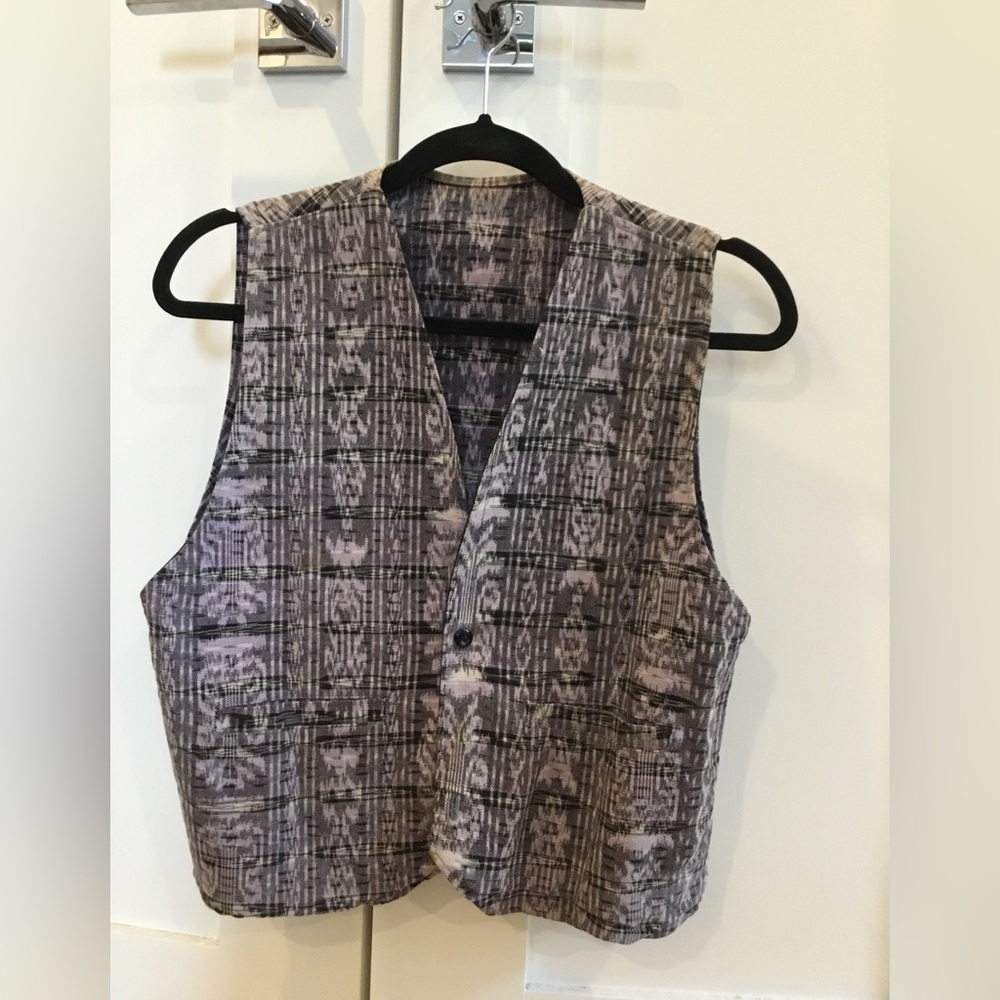 Guatemala handwoven cotton vest, S